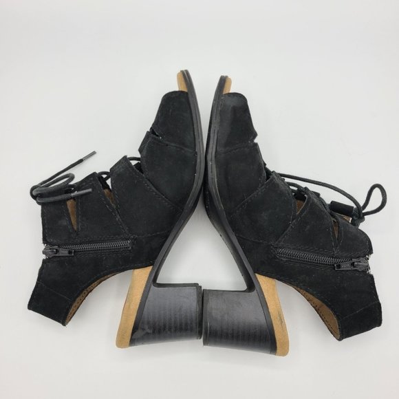 Rockport Cobb Hill Heels Black Suede Leather 7 Wide - Picture 9 of 15